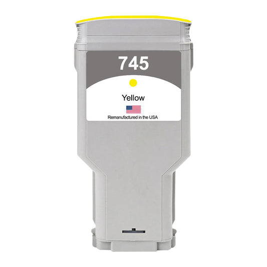 US Remanufactured for HP 745 300mL (F9K02A) Yellow Ink Cartridge, F9K02A
