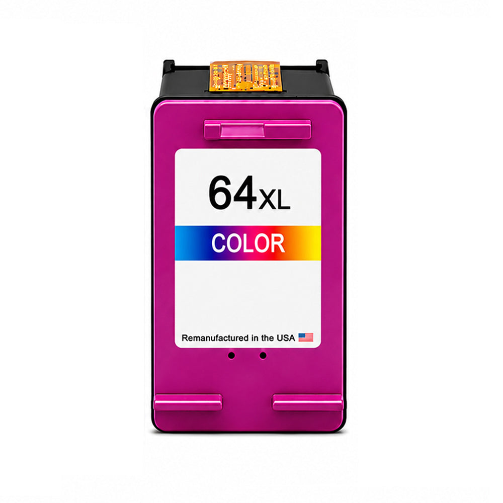 U.S. Remanufactured for HP 64XL (N9J91AN) Tri-Color Ink Cartridges