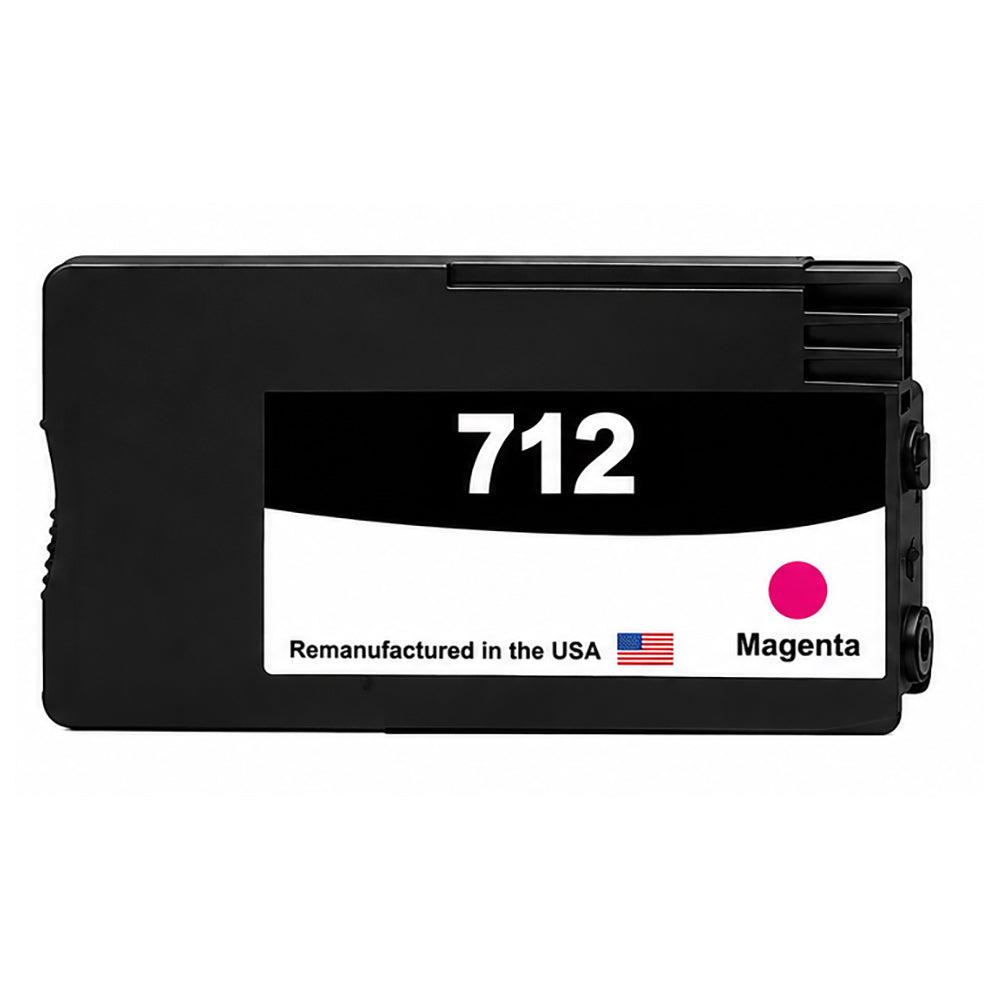 U.S. Remanufactured for HP 712 Magenta (3ED68A) 29-ml Ink Cartridge New Chip