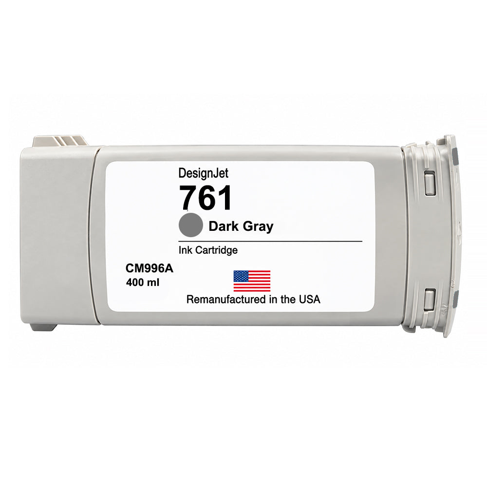 U.S. Remanufactured for HP 761 400ml (CM996A) Dark Gray Ink Cartridge