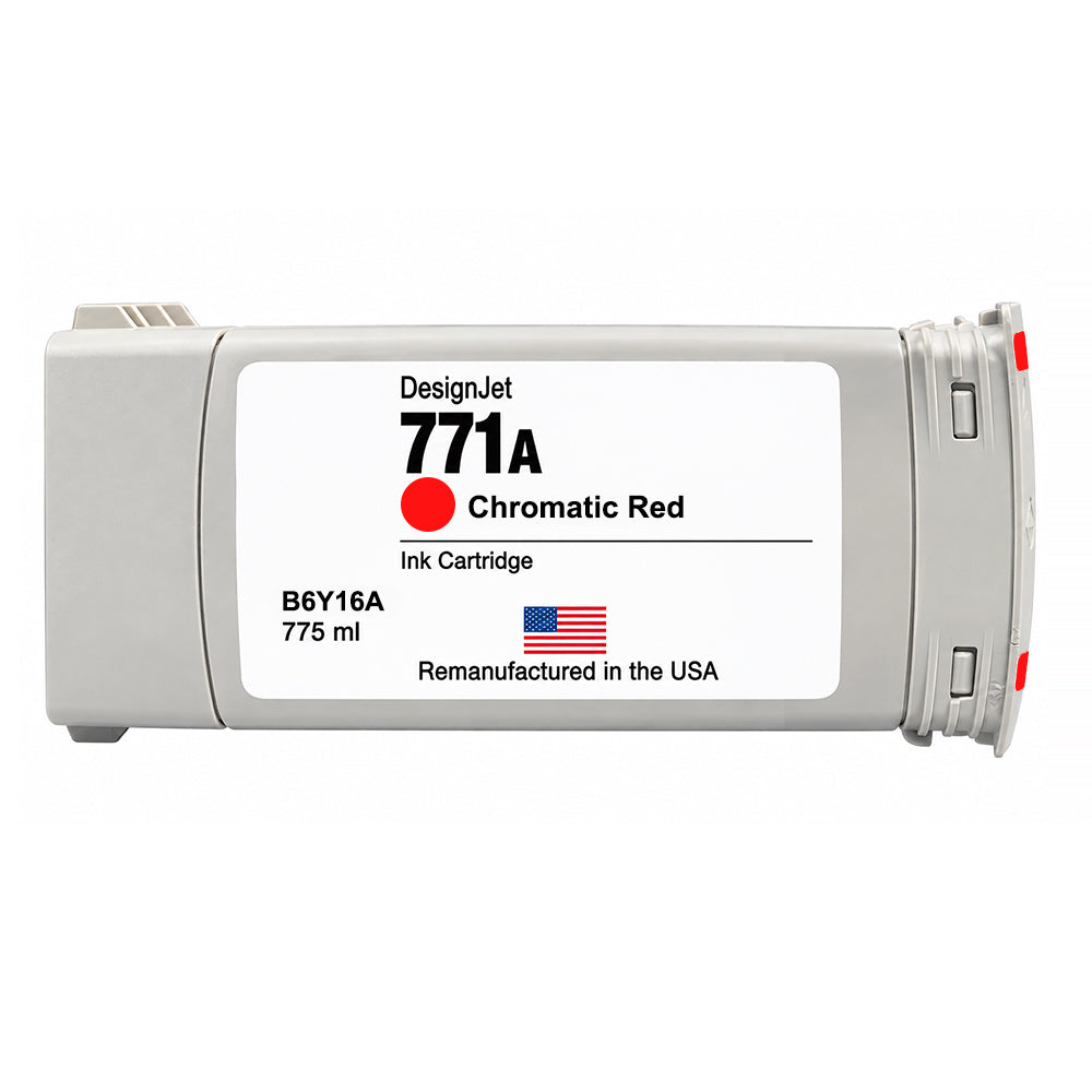 U.S. Remanufactured for HP 771 775ml (B6Y16A) Chromatic Red Ink Cartridge