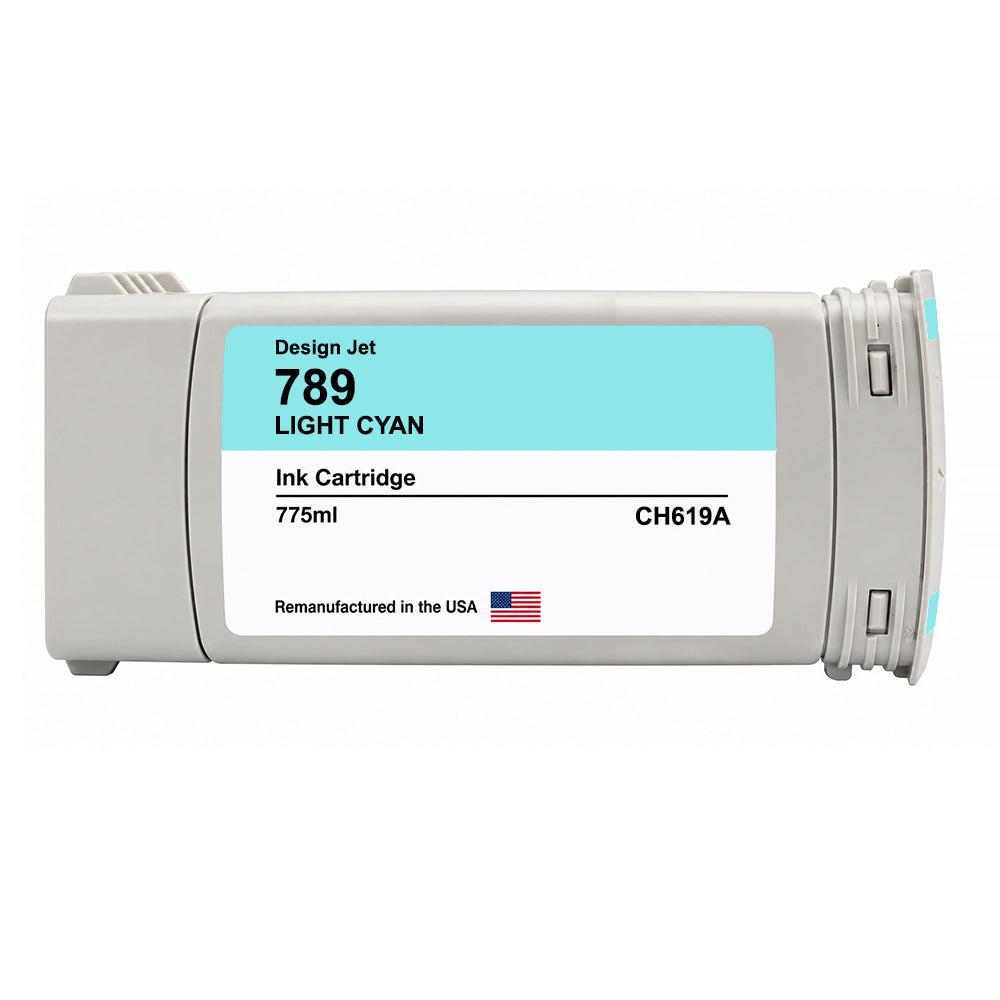 U.S. Remanufactured for HP 789 775ml (CH619A) Light Cyan Ink Cartridge