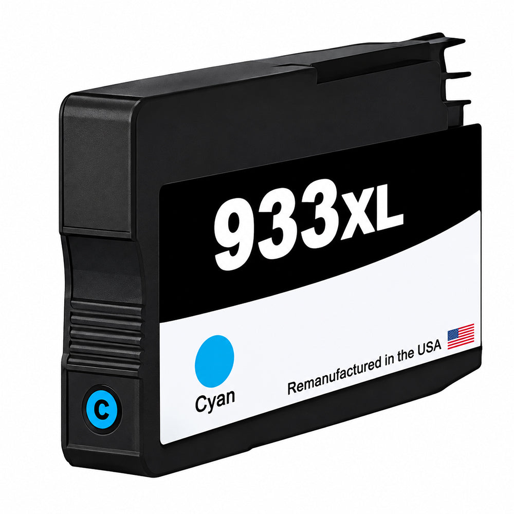 U.S. Remanufactured for HP 933XL (CN054AN) Cyan Ink Cartridge