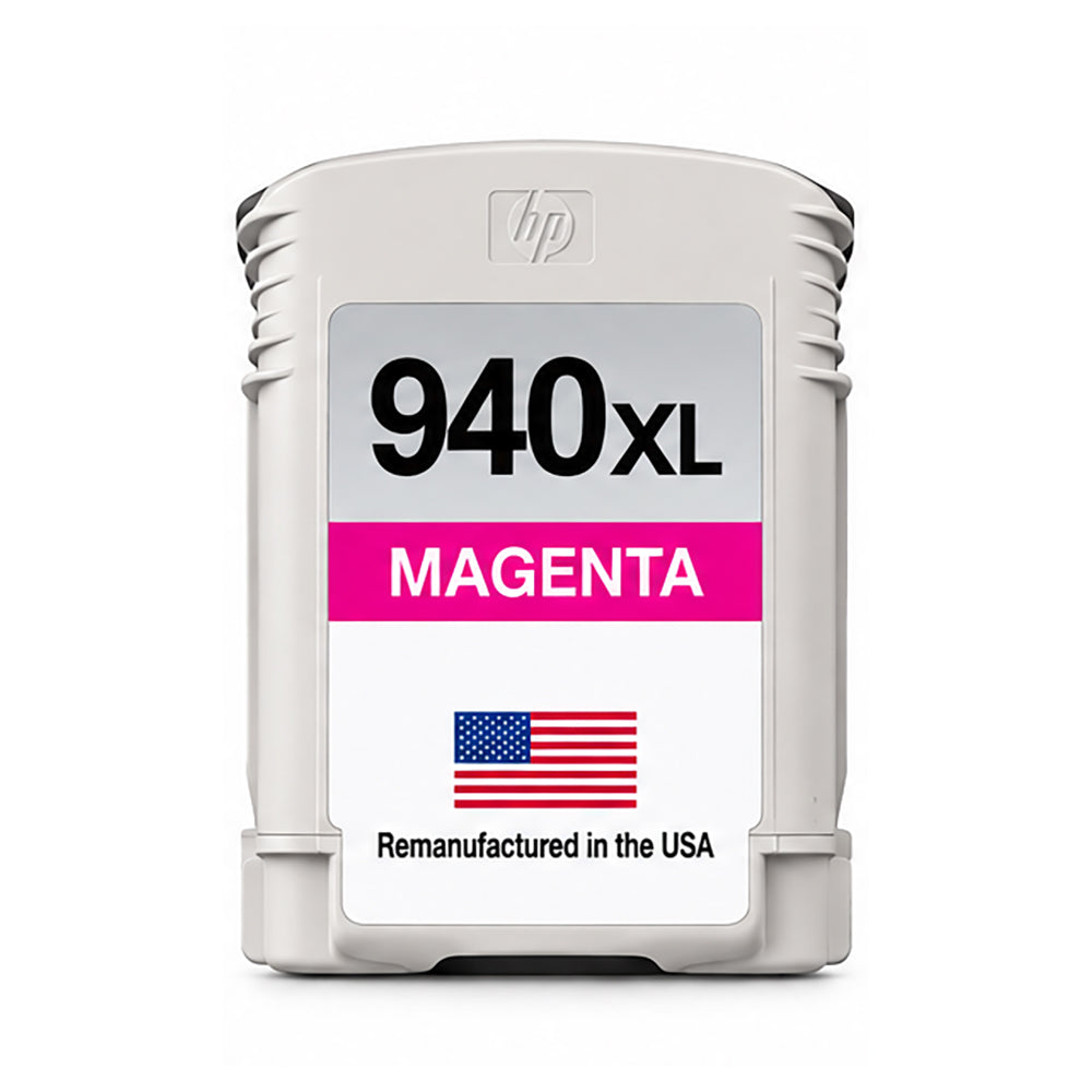 U.S. Remanufactured for HP 940XL (C4908AN) Magenta Ink Cartridge
