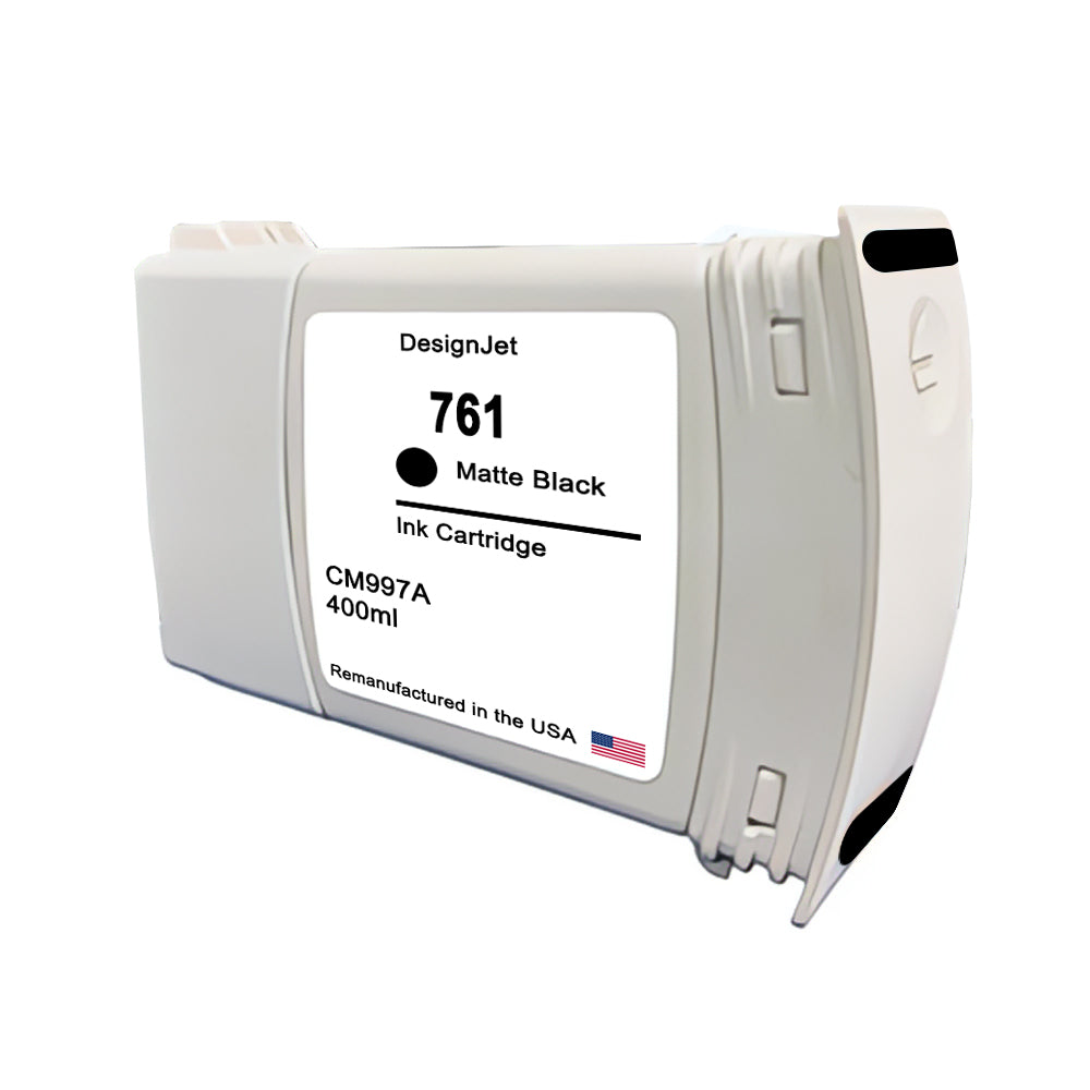U.S. Remanufactured for HP 761 400mL (CM991A) Matte Black Ink Cartridge