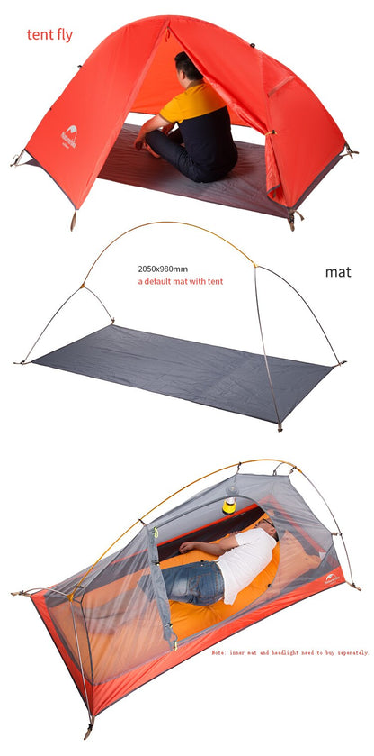 Ultralight 20D/210T Cycling Backpack Tent - Camping Tent for 1 Person