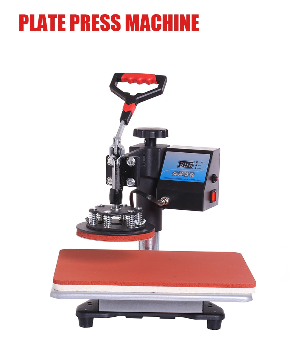 15-in-1 Multifunctional Sublimation Heat Press Machine: T-shirt Heat Transfer Printer for Mug, Cap, Football, Bottle, Pen, and Shoes