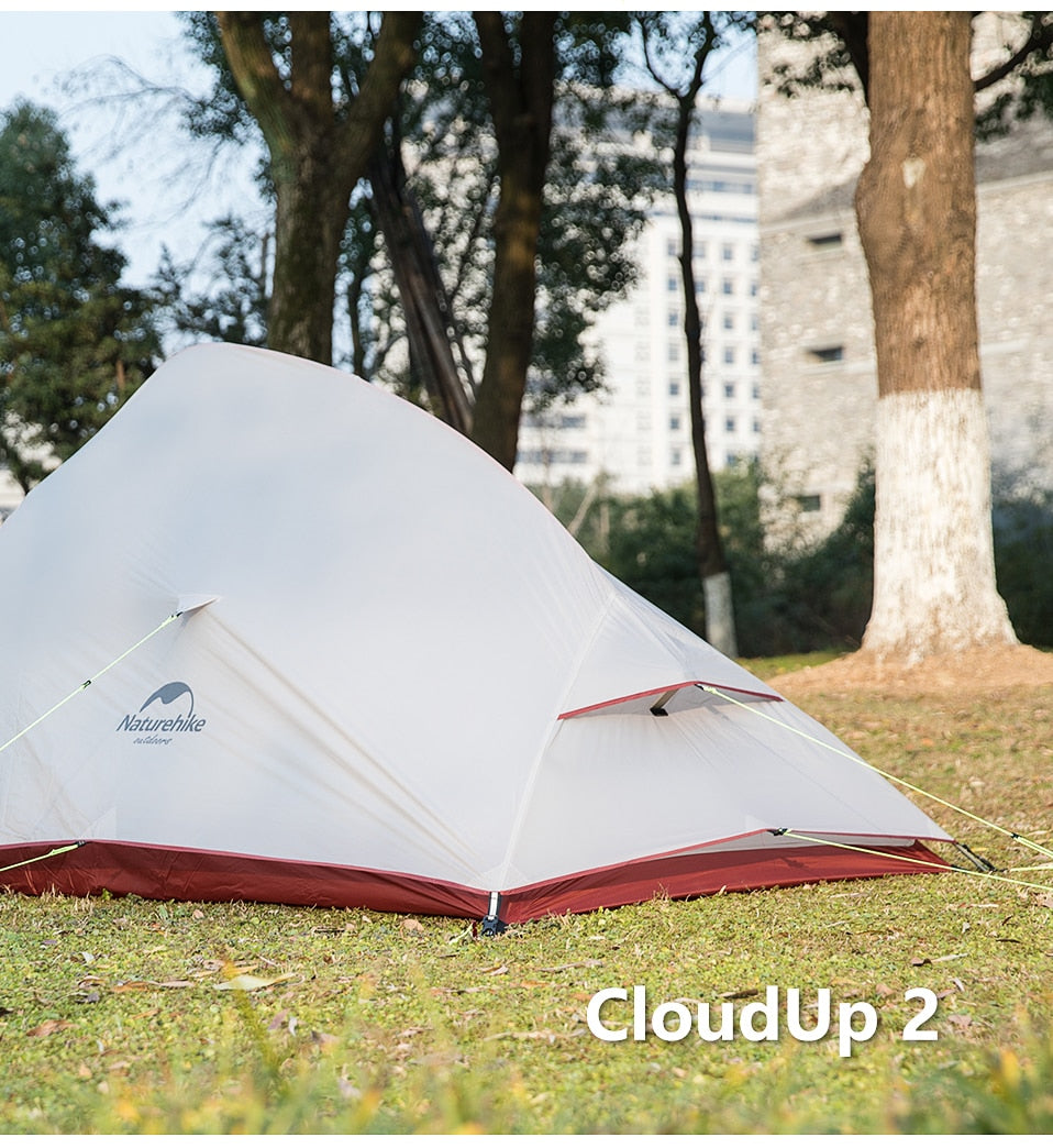 Ultralight Cloud Up Tent for 1, 2, or 3 People: Waterproof Outdoor Camping Tent for Hiking, Travel, Backpacking, and Cycling