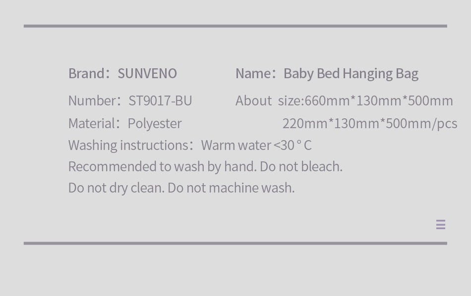 Sunveno Crib Organizer for Baby Crib Hanging Storage Bag Baby Clothing Caddy Organizer for Essentials Bedding Diaper Nappy Bag