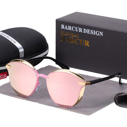 Chic Round Polarized Sunglasses for Women - Stylish Sun Protection with a Touch of Elegance