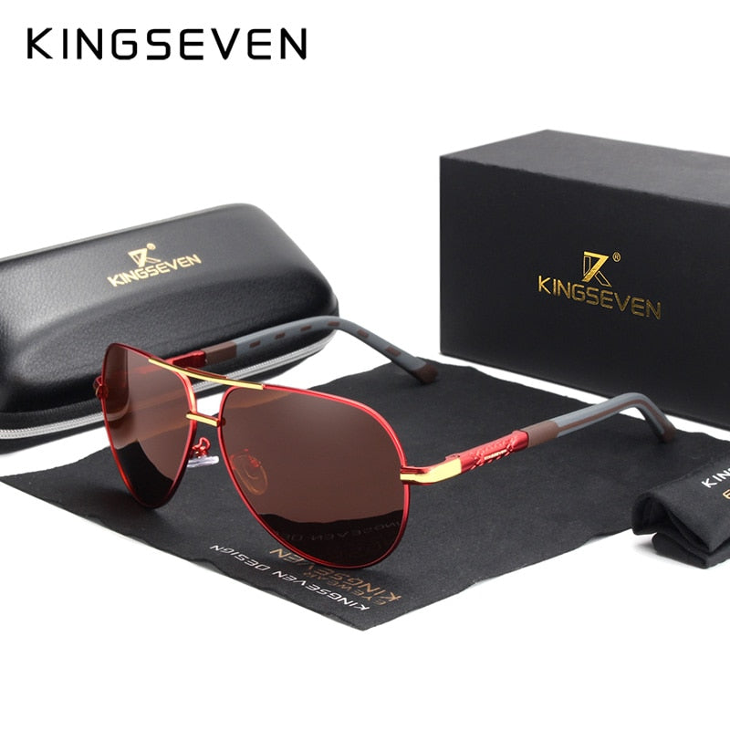 Vintage Aluminum Polarized Sunglasses for Men/Women - Classic Brand, Coated Lens, Ideal for Driving and Sun Protection