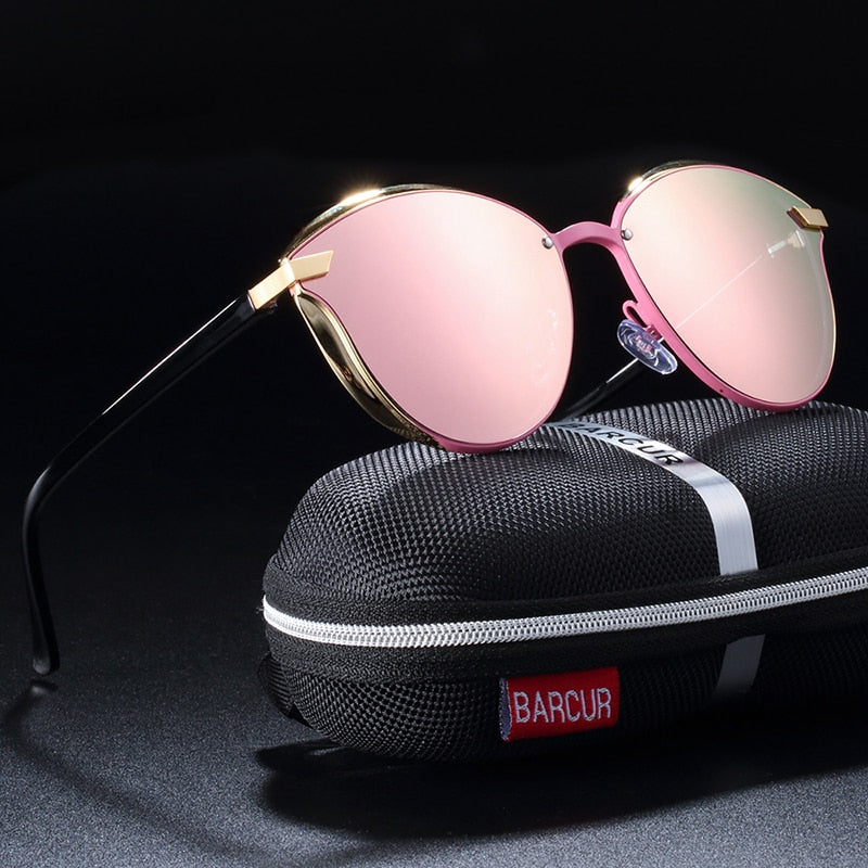 Chic Round Polarized Sunglasses for Women - Stylish Sun Protection with a Touch of Elegance