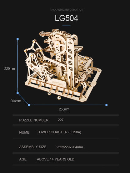 Robotime DIY 3D Wooden Puzzle Marble Run Assembly Model Building Block Stem Toy For Kids Adult for Christmas