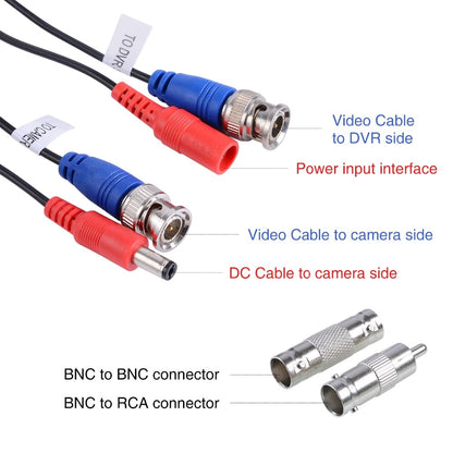 ANNKE 4 Pack 30M 100ft CCTV Cable BNC + DC Plug Video Power Cable For Wire AHD Camera And DVR Surveillance System Accessories