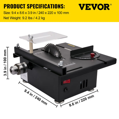 Mini Desktop Table Saw Kit - Adjustable Circular Cutter for DIY Crafting