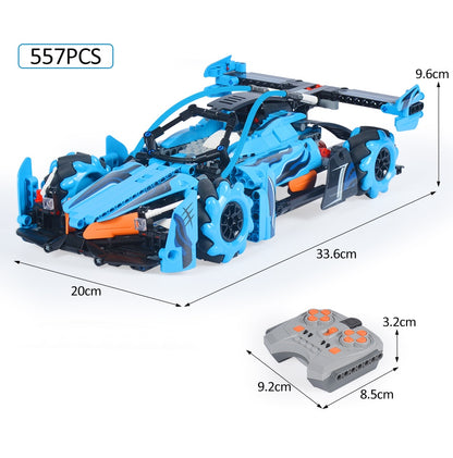 City Tech RC Racing Car: Buildable Mechanical Blocks with App Control, Remote Drift Vehicle - Creative Bricks Toy for Kids