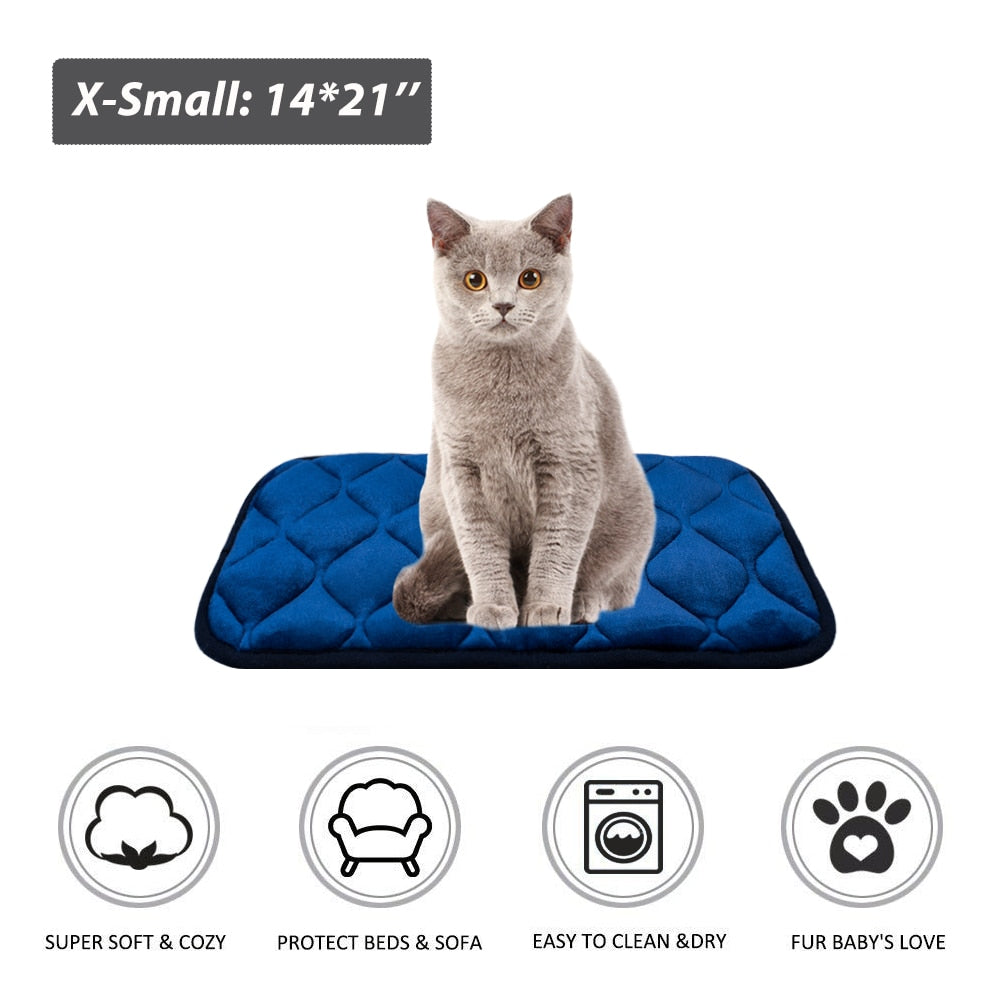 Soft Crate Mat with Anti-Slip Bottom for Large Dogs and Cats - Machine Washable Pet Mattress