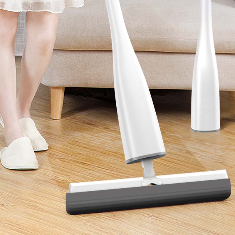 180-Degree Self-Wringing Squeeze Mop with PVA Sponge Heads - Efficient Floor Washing Solution for Household Cleaning