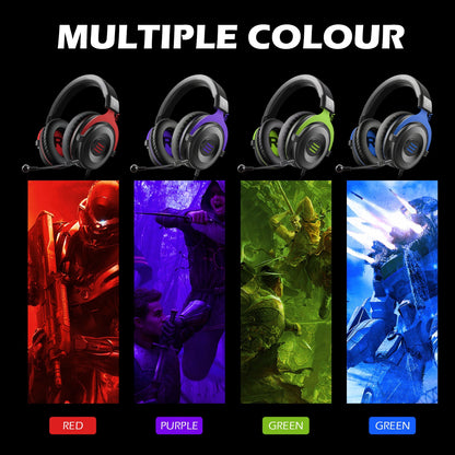 Professional Gaming Headset - Stereo Wired Game Headphones with Microphone for PS4, Smartphone, Xbox, and PC
