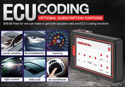 THINKCAR ThinkScan Max 2 Diagnostic Tools Full system Support CANFD For GM 2023 AF DPF IMMO 28 Reset ECU Coding OBD2 Scanner