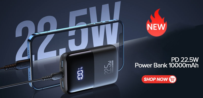 INIU Powerbank 20000mAh 22.5W PD3.0 QC4.0 Fast Charging LED Power Bank Portable Charger For iPhone 14 13 12 Pro Max iPad Samsung