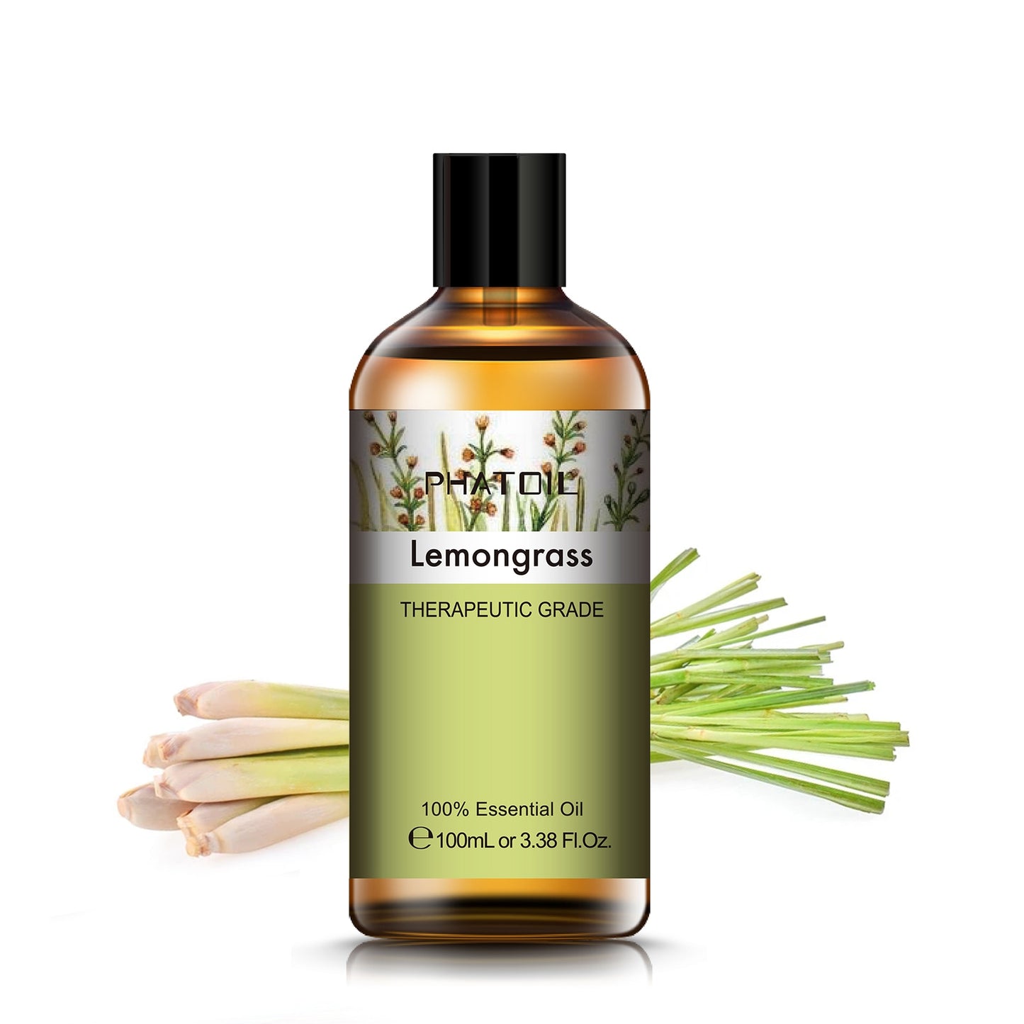 3.4OZ 100ML Lemongrass Aromatic Essential Oil Natural Mint Citronella Tea Tree Vanilla Juniper Geranium Chamomile Jojoba Oil