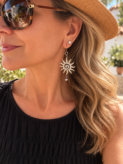 HAMMERED SUN EARRINGS