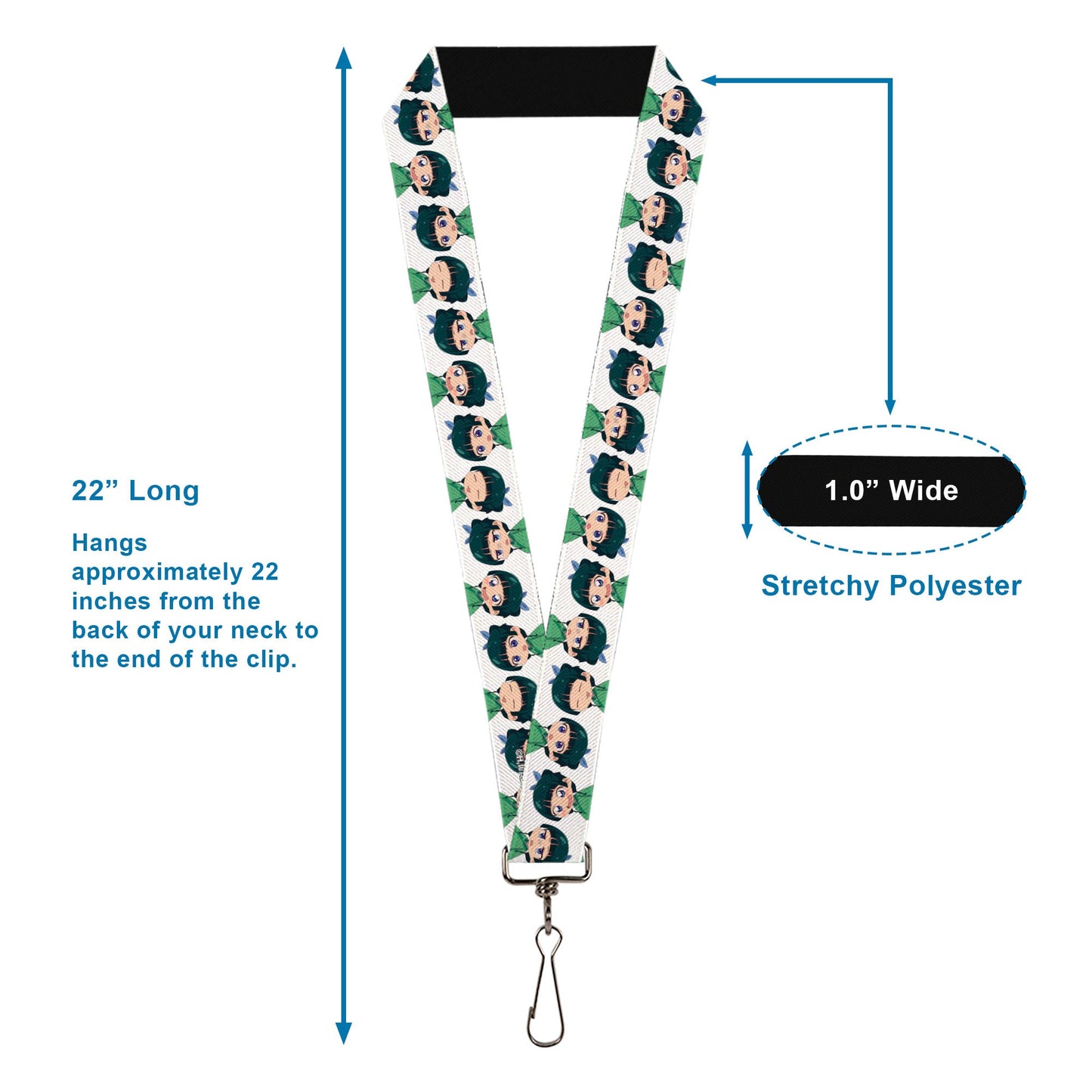 Lanyard - 1.0" - The Apothecary Diaries Chibi Maomao Expressions Flip White