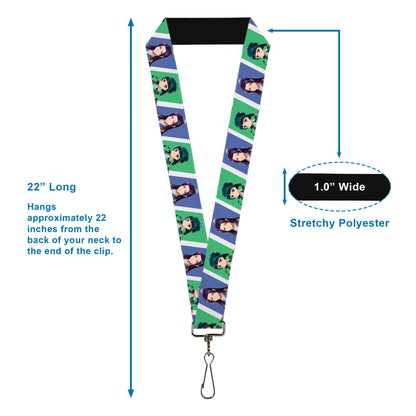 Lanyard - 1.0" - The Apothecary Diaries Jinshi and Maomao Pose Blocks White/Blue/Green