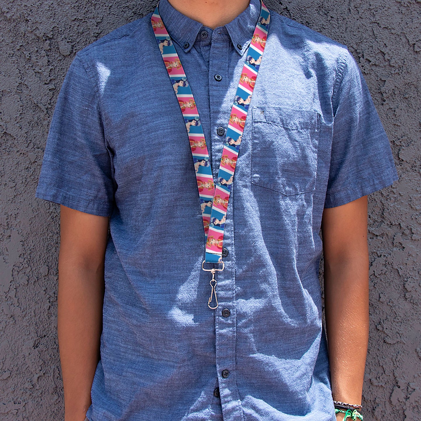 Lanyard - 1.0" - The Apothecary Diaries Gyokuyo and Lihua Pose Blocks White/Pink/Blue