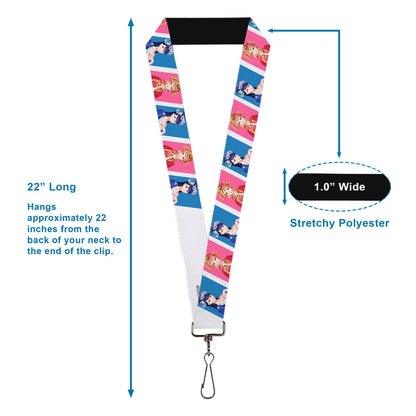 Lanyard - 1.0" - The Apothecary Diaries Gyokuyo and Lihua Pose Blocks White/Pink/Blue