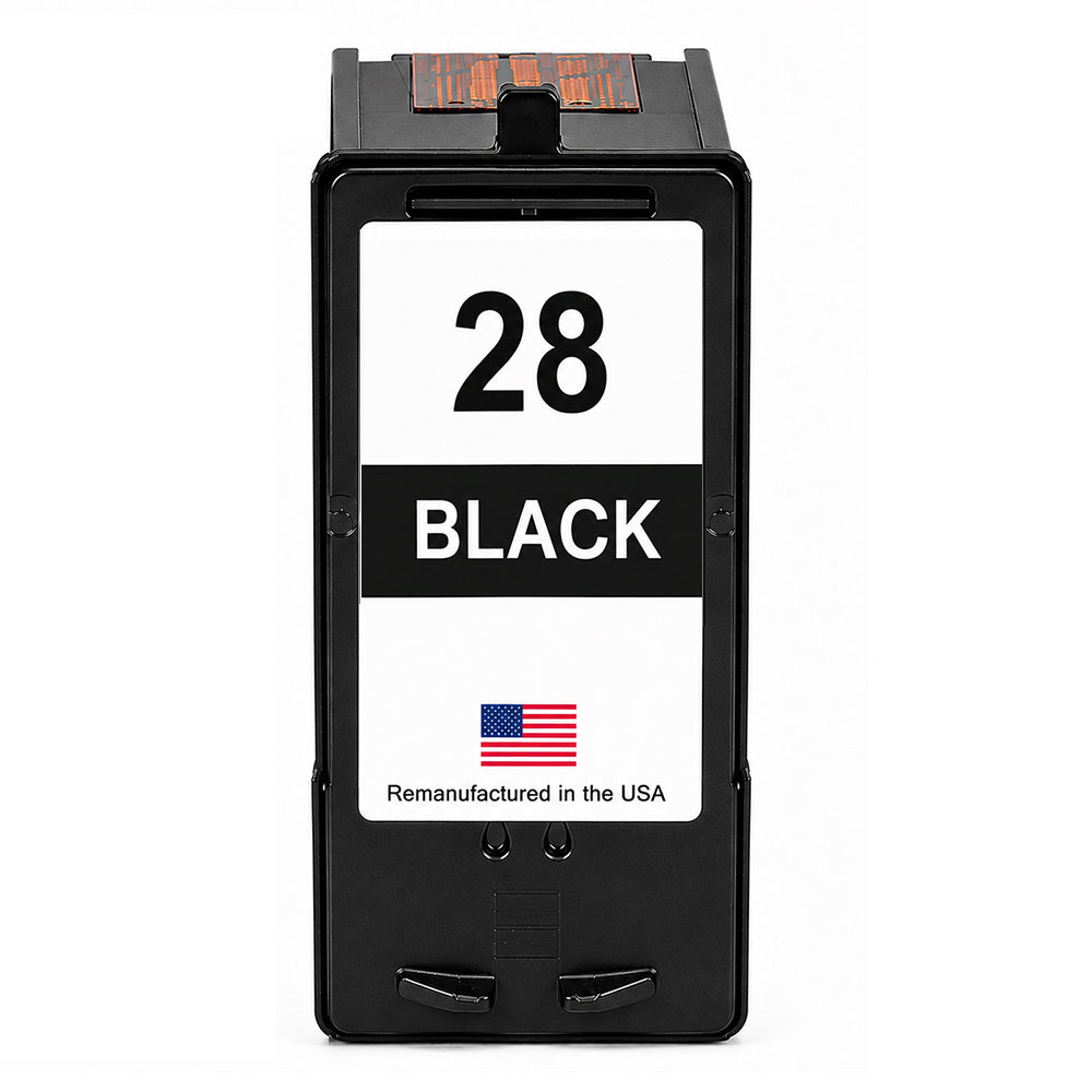 U.S. Remanufactured for Lexmark #28 18C1428 Black Ink Cartridge