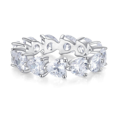 European Full Diamond S925 Sterling Silver Ring