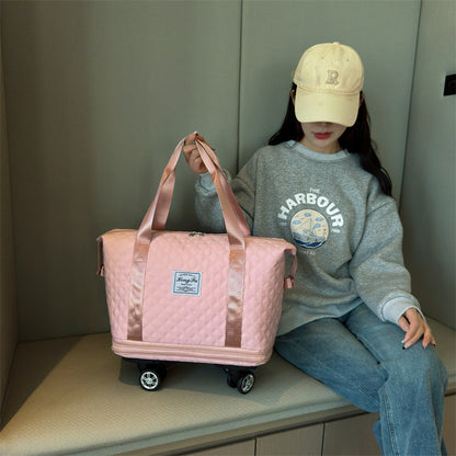 Rhombus Travel Bag: Lightweight, Large Capacity with Dry/Wet Separation