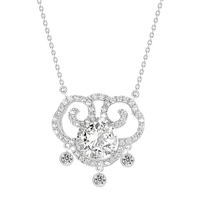 Year of Birth S925 Silver Xiangyun Lock Necklace