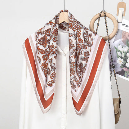 Silk Scarf Female Satin Printing