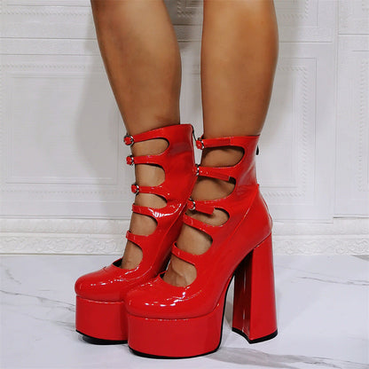 Women's Waterproof Platform High Heels