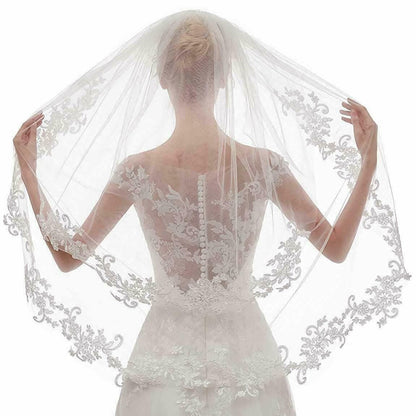Embroidery Applique Veil Comb
