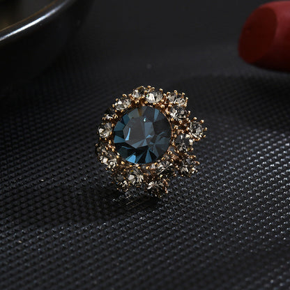 Crystal Horse Needle Brooch