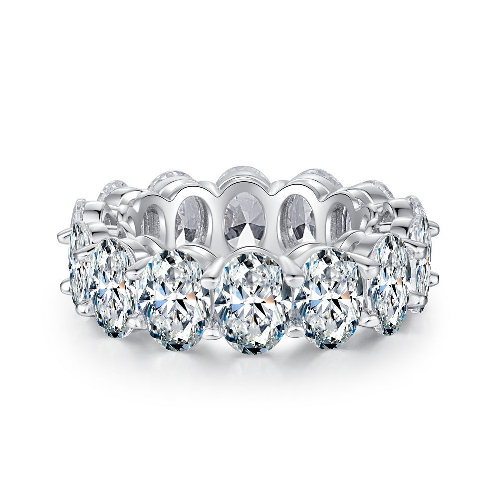 European Full Diamond S925 Sterling Silver Ring