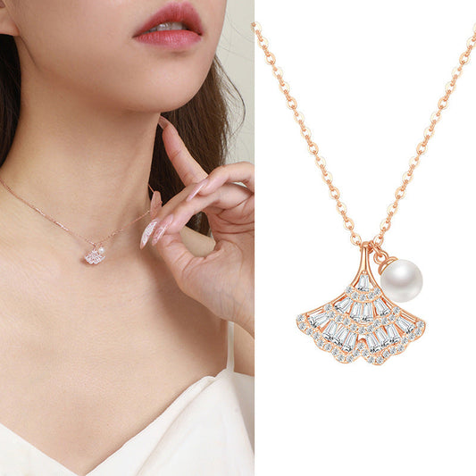 S925 Ginkgo Leaf Sterling Silver Necklace