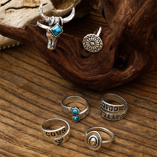 Turquoise Six-piece Bracelet