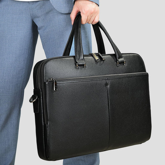 Men's 17" Cowhide Laptop Briefcase