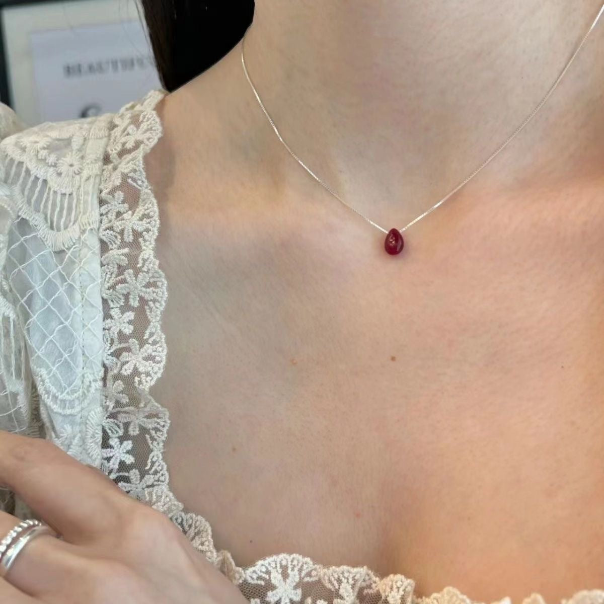 Xhdkids Water Drop Pendant Necklace For Women