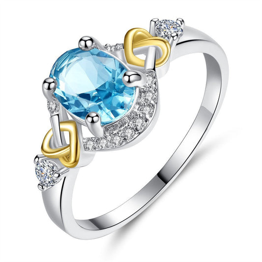 Simple Color Zircon Ring Female Fashion