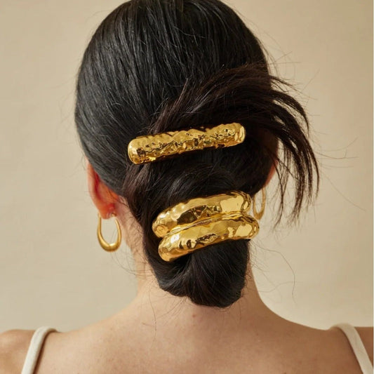 Personalized Glossy Elastic Hair Ring Female Geometry