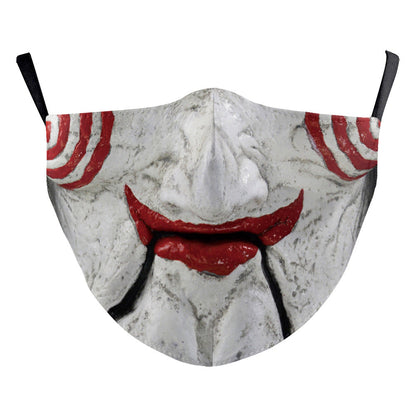 Digital Printing Halloween Funny Face Skull Double-layer Mask