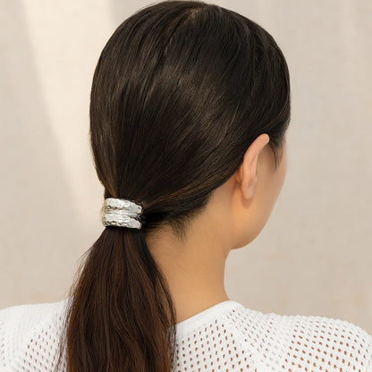 Personalized Glossy Elastic Hair Ring Female Geometry