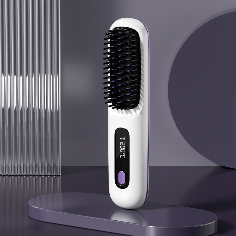 2 In 1 Wireless Hair Straightener USB Charging