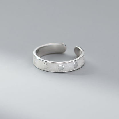 Fashion Epoxy Love Heart-shaped Ring Women